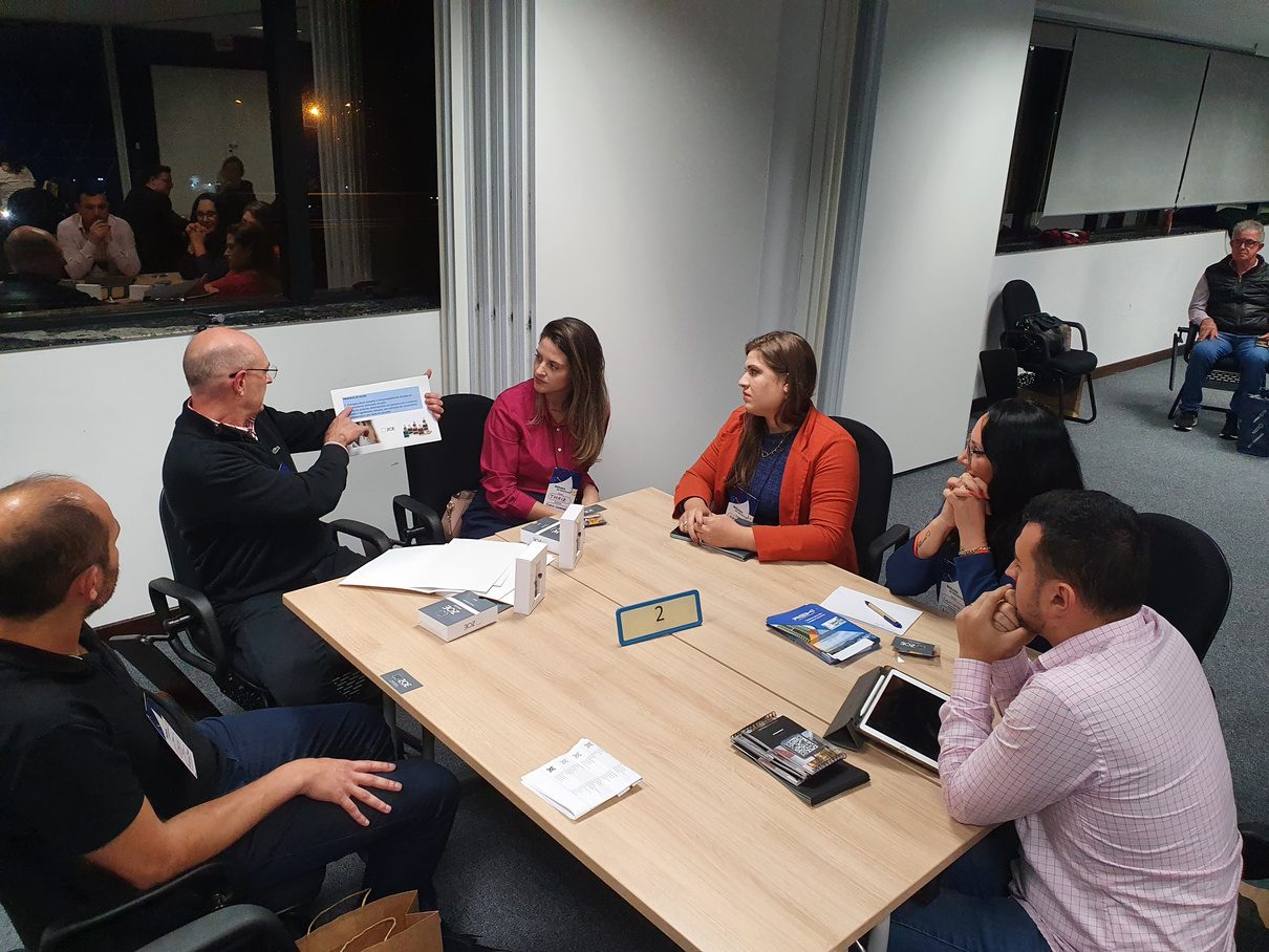 Reuniões em rodada de negócios