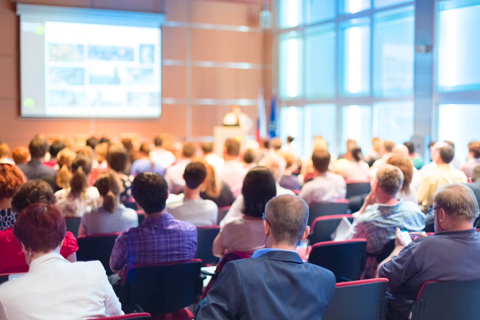 Plateia em evento internacional
